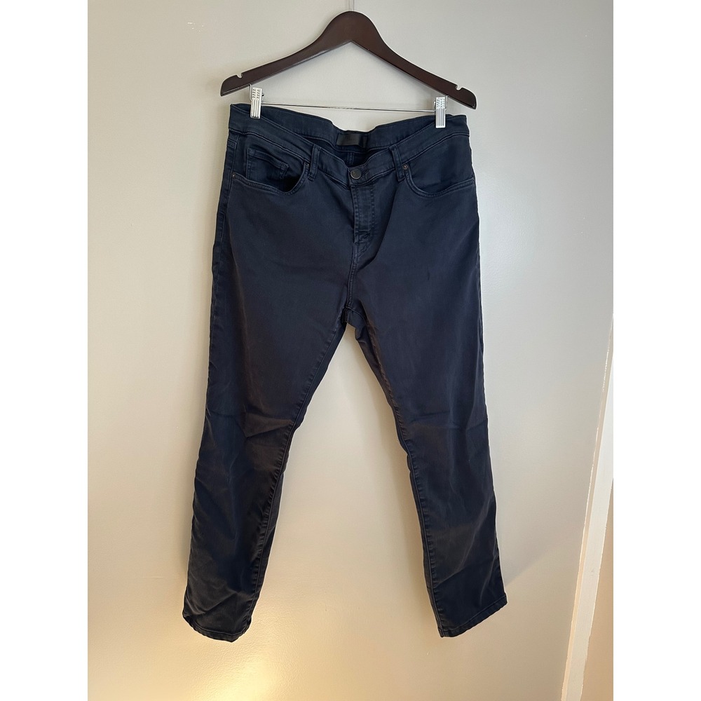 J Brand Tyler Slim Fit Jeans Mens 36 Dark Charcoal Grey Good Stretch Denim